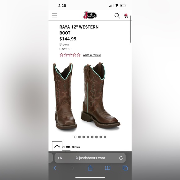 RAYA 12" WESTERN BOOT - Picture 1 of 6